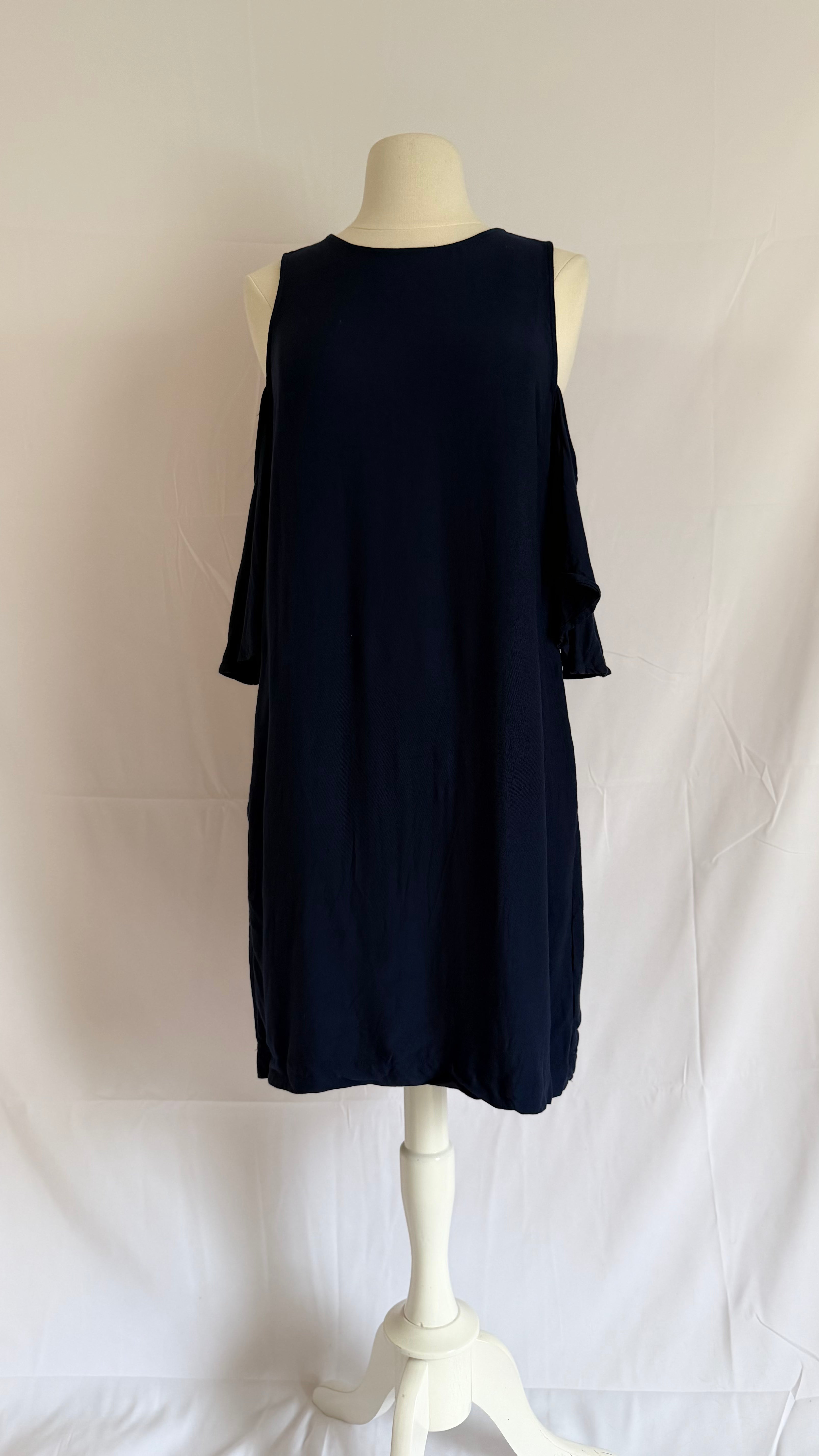 Lowcountry Navy Off-Shoulder Dress