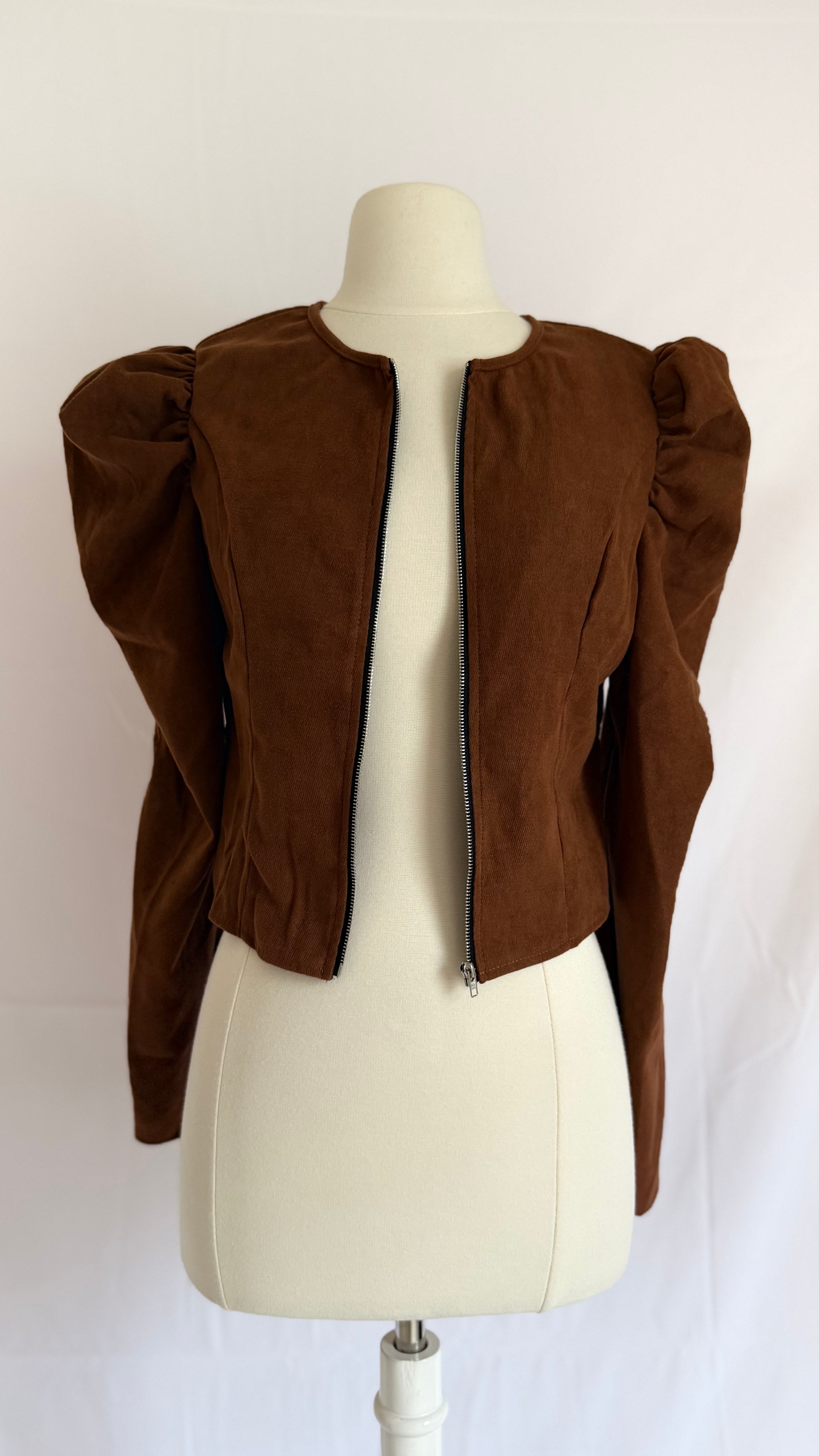 Espresso Puff Shoulder Jacket