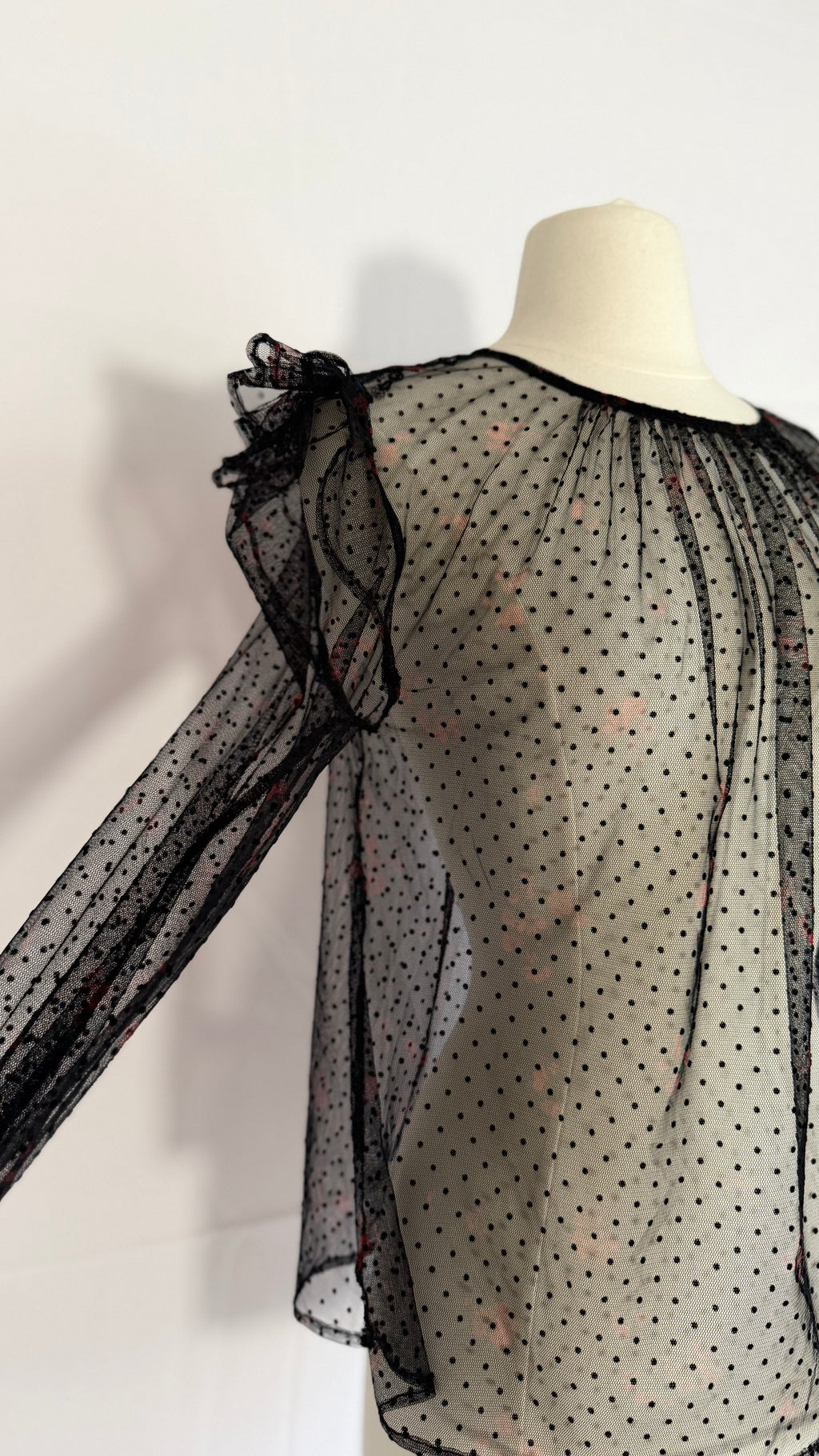 Sheer Polka Dot Blouse