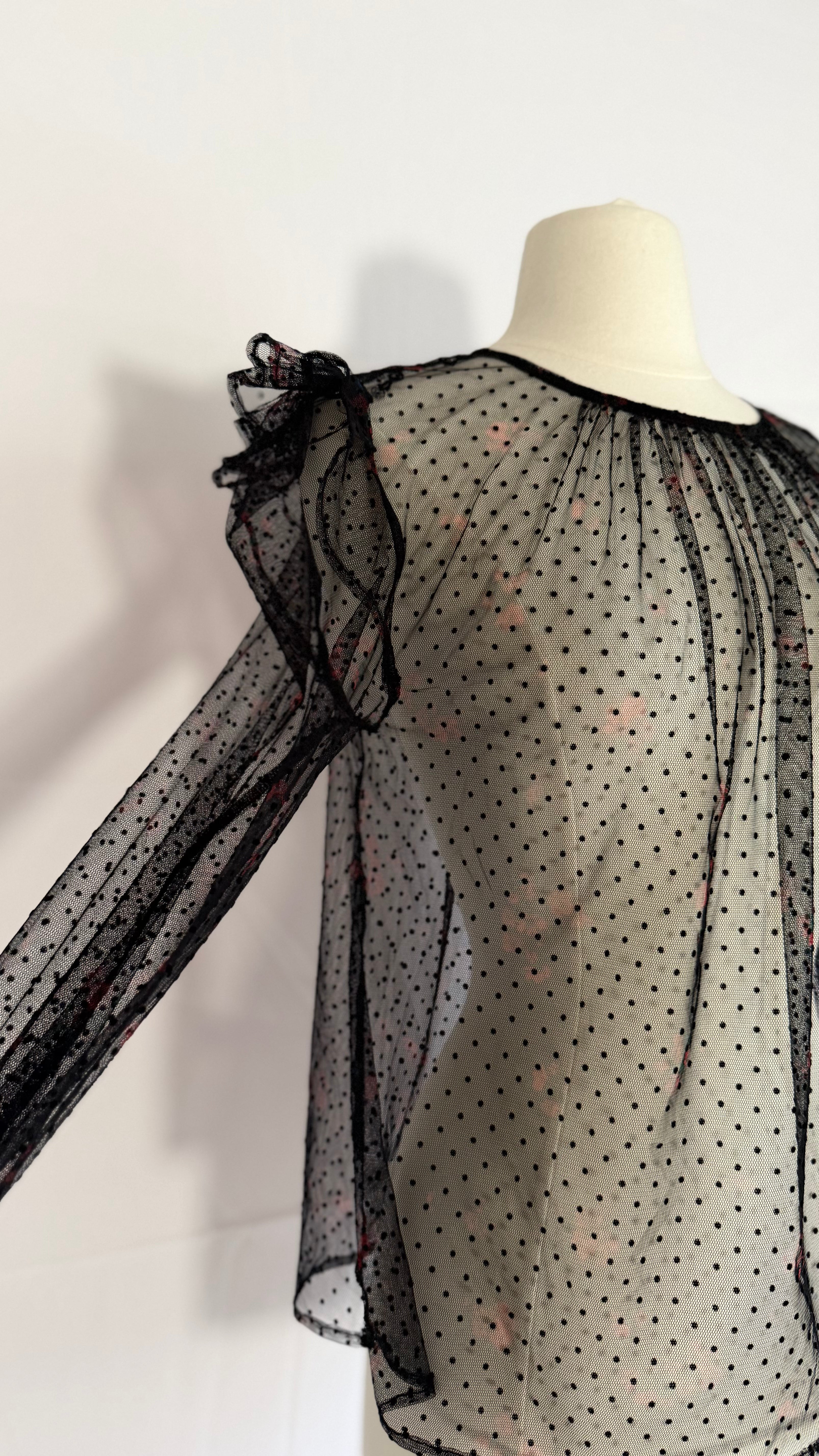 Sheer Polka Dot Blouse