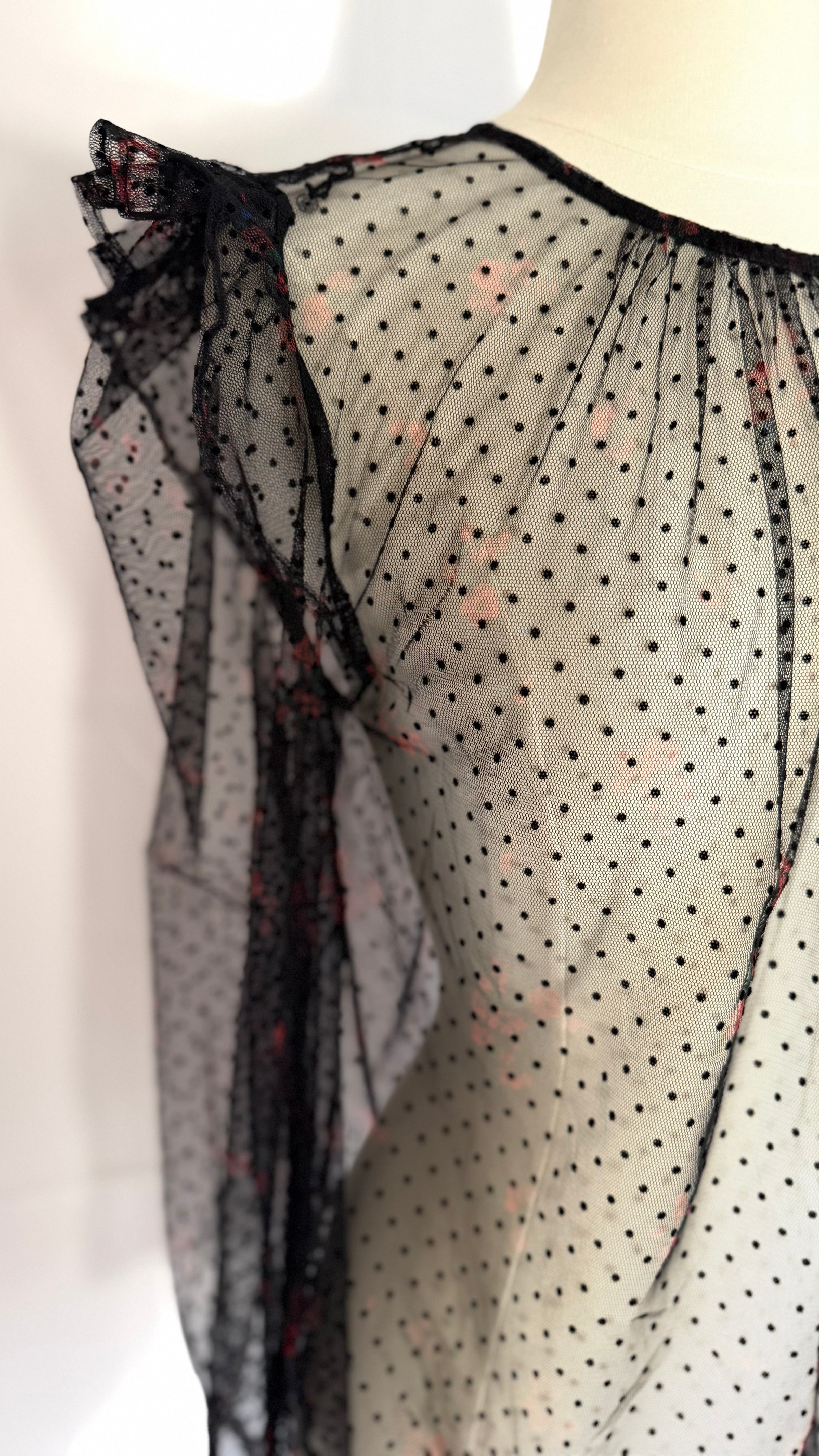 Sheer Polka Dot Blouse