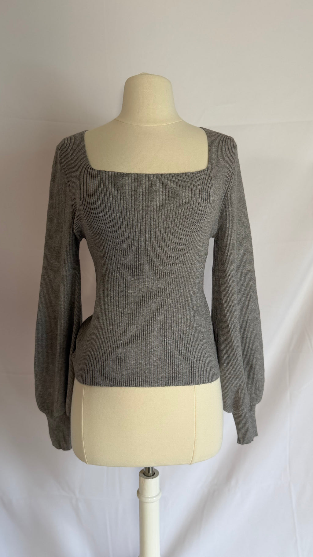 Cozy Chic Grey Knit Blouse