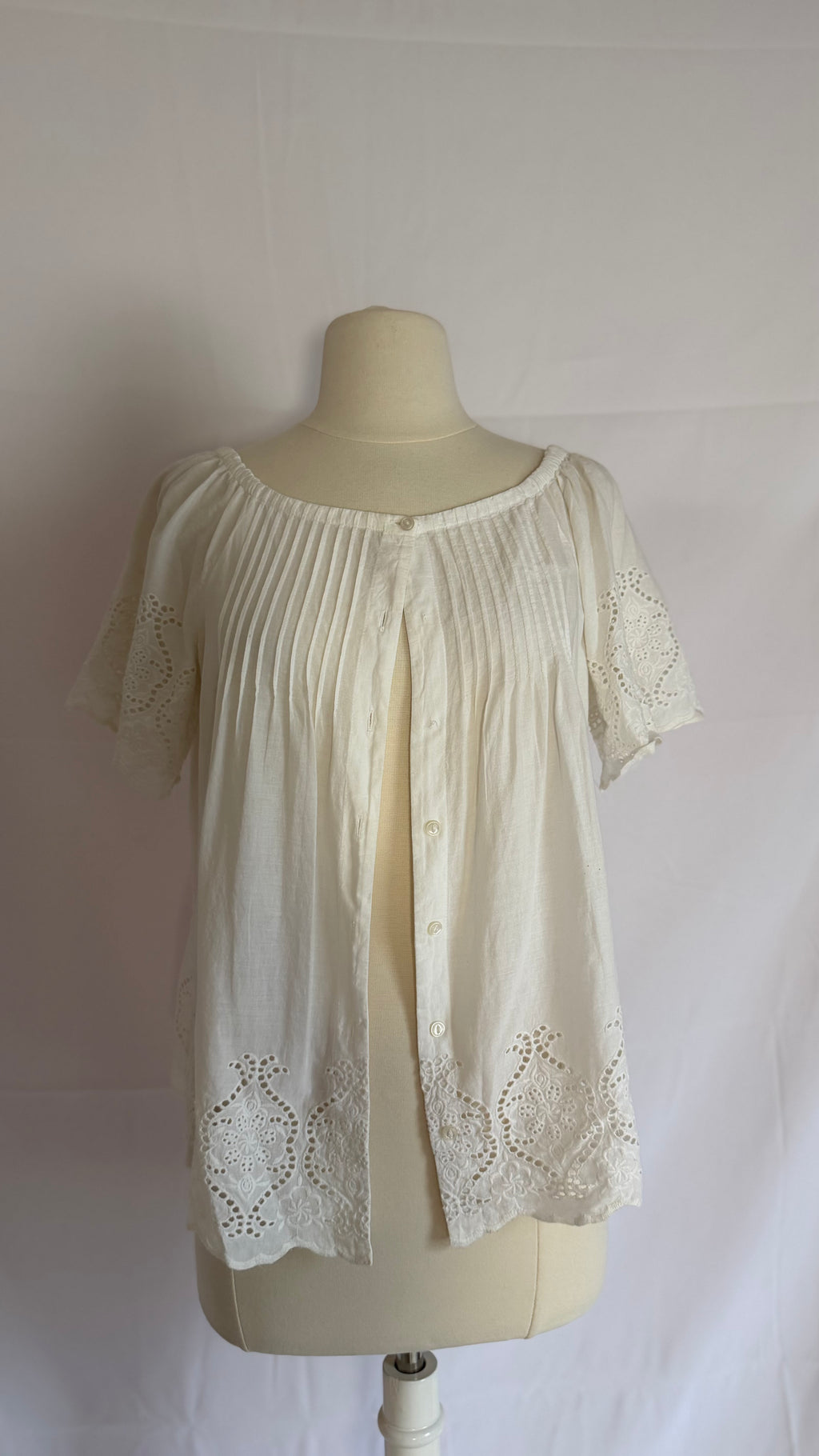 Classic White Flowy Blouse