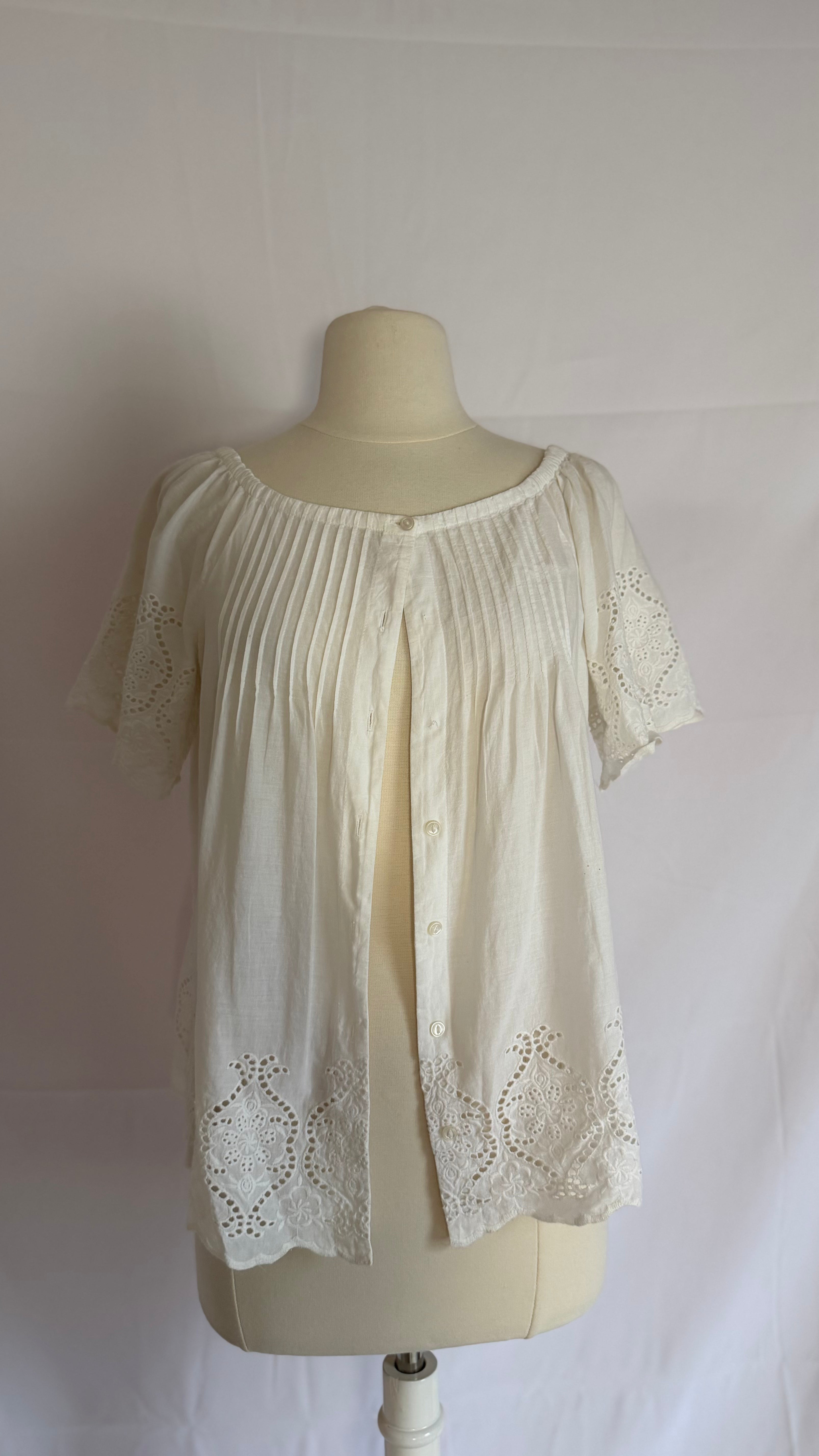 Classic White Flowy Blouse