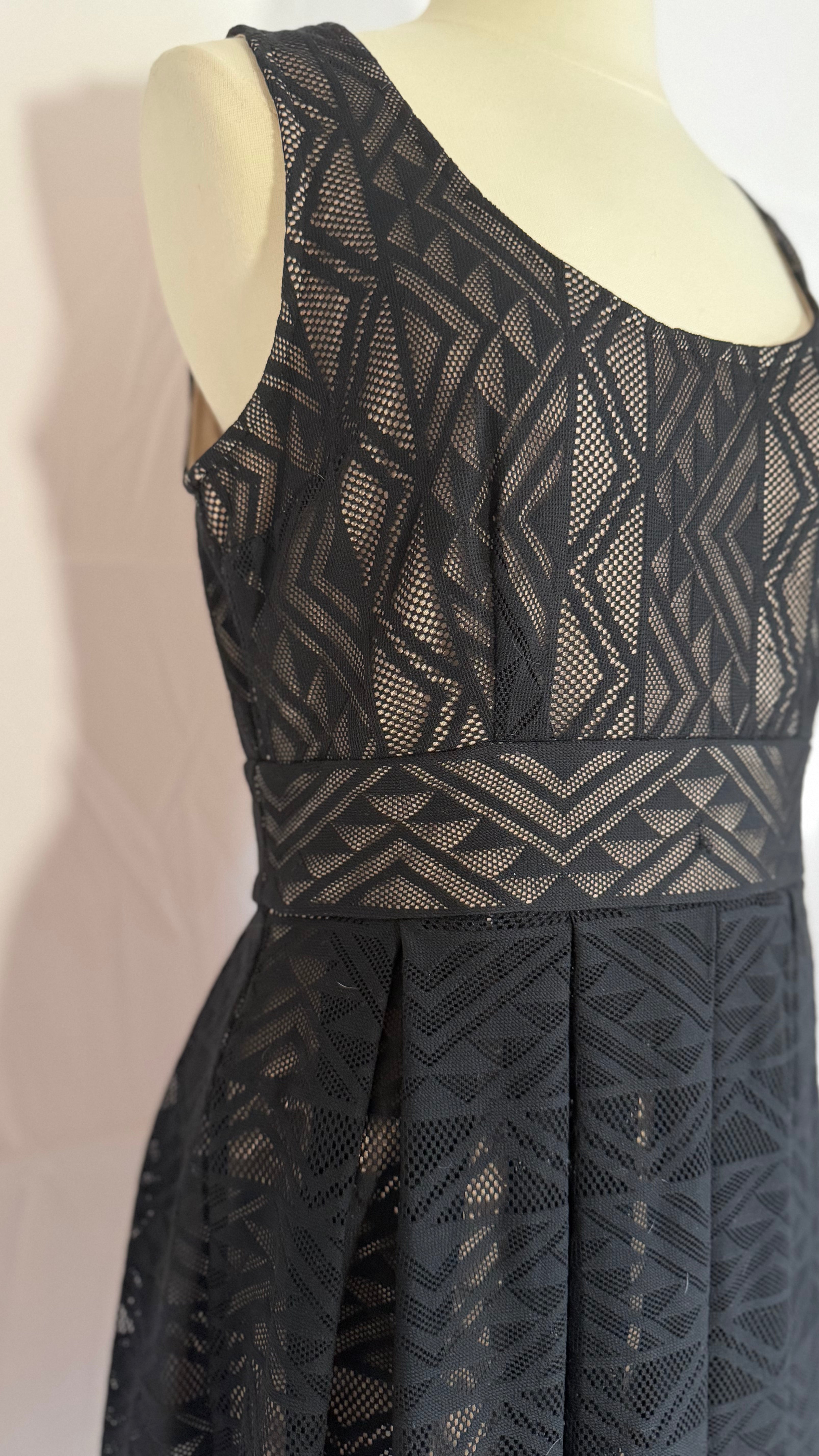 Modern Black Midi Dress