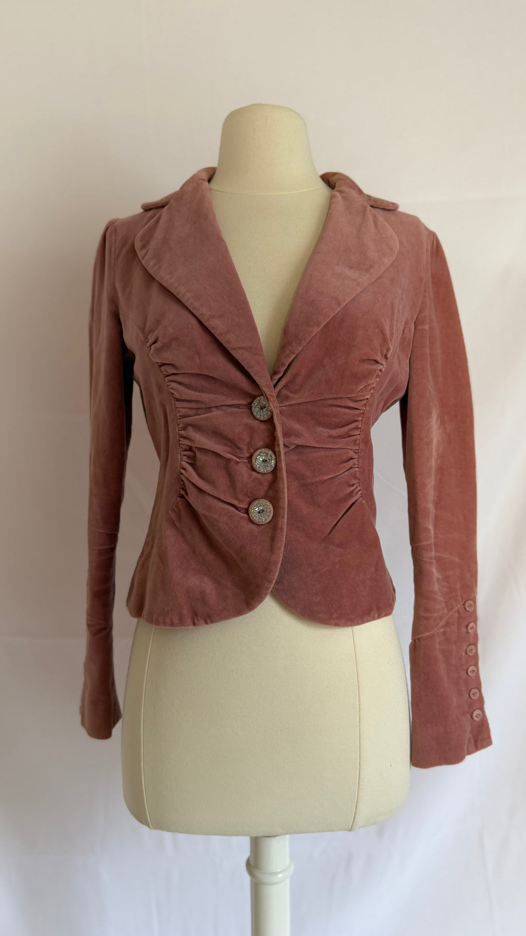 Blush Luxe Velvet Blazer