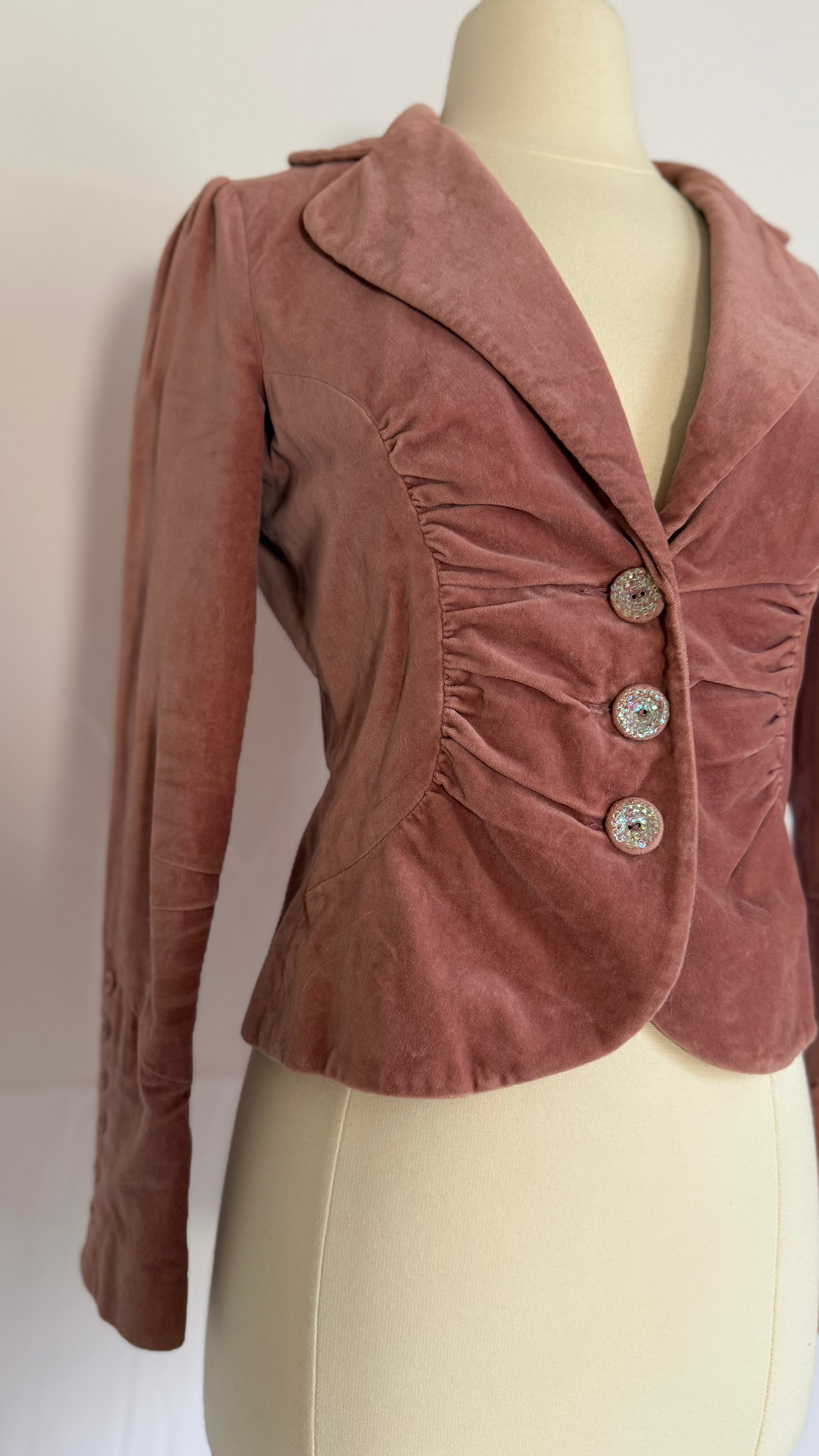 Blush Luxe Velvet Blazer