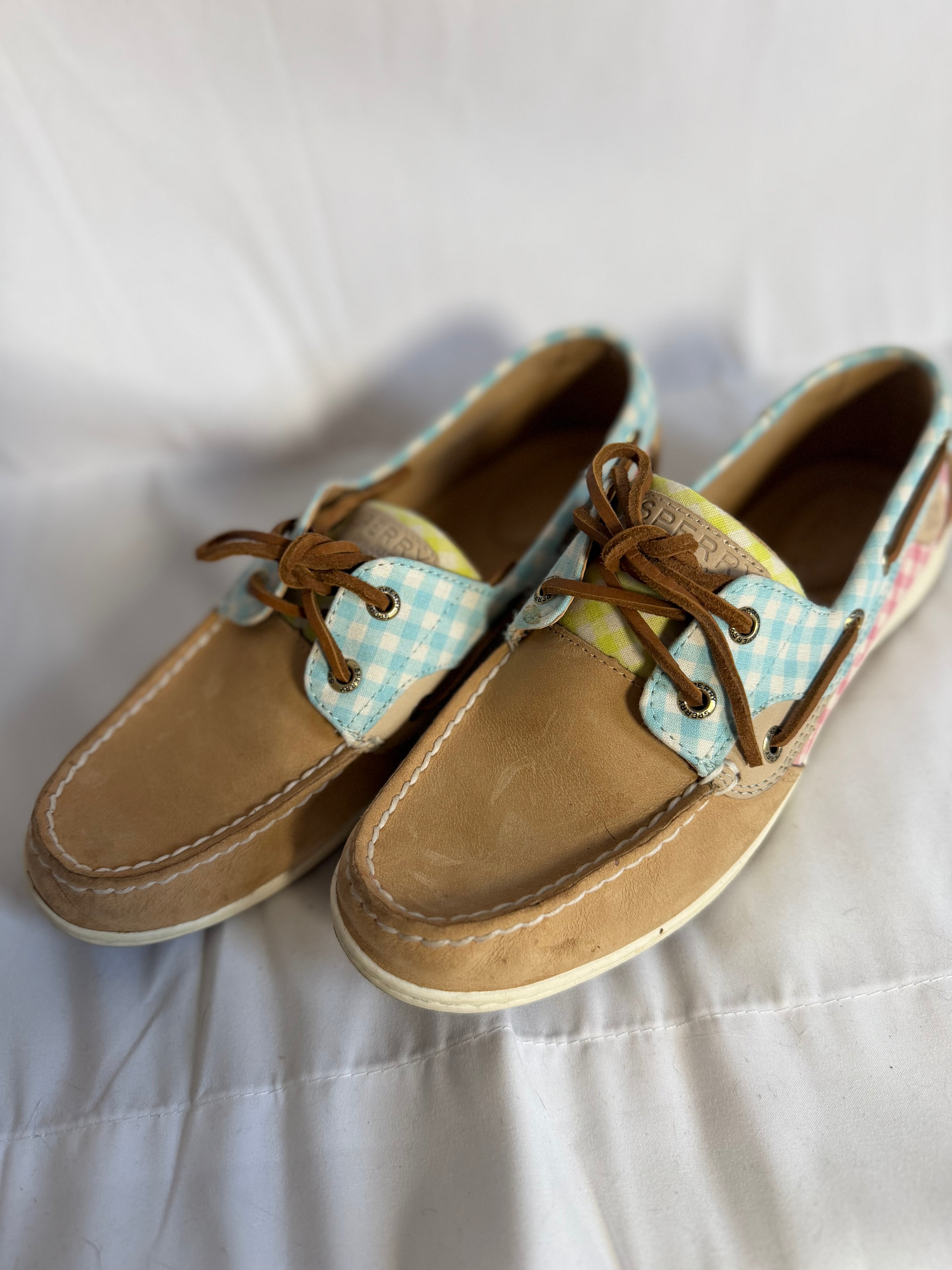 Spring Breeze Checkered Boat Shoes